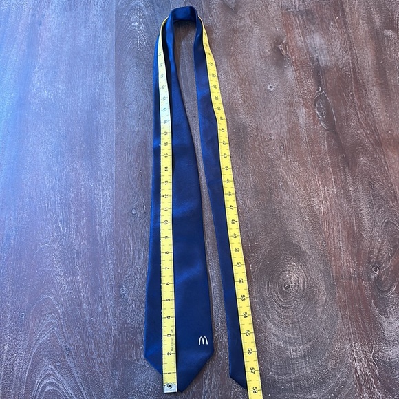 Vintage McDonald’s Solid Navy Blue Neck Tie - Picture 9 of 10